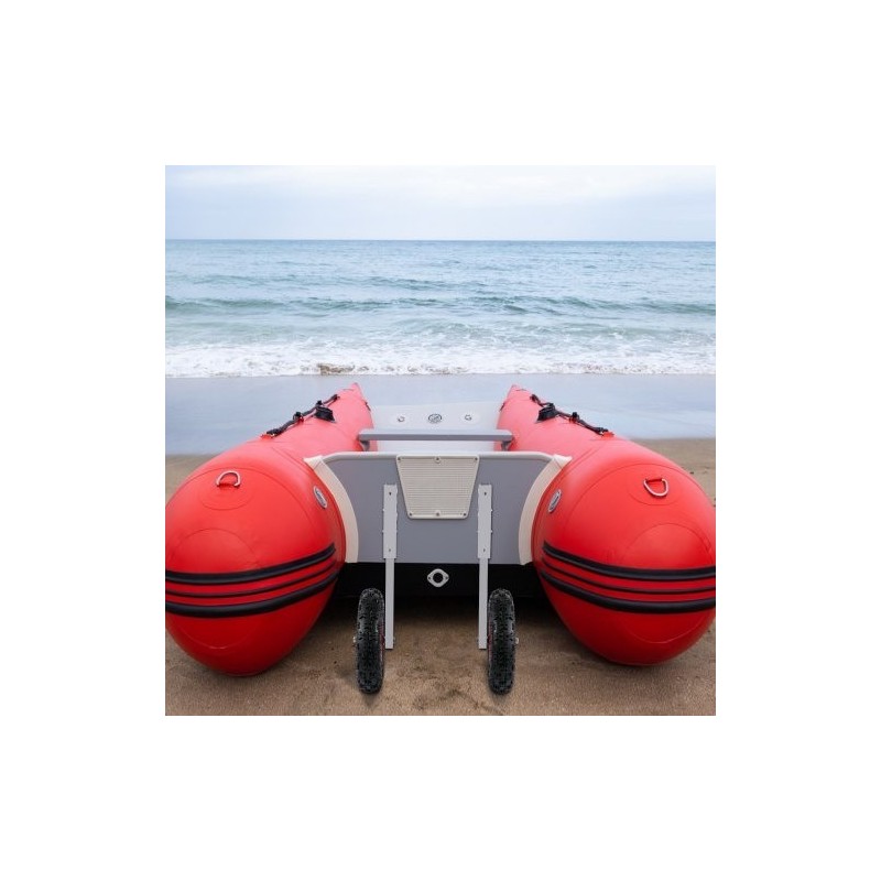 Peräpeiliin asennettava veneen kuljetuspyöräsarja 12 tuuman ilmakumirenkailla alumiiniseosvarret 4 pikalukitustappia 272 kg