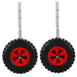 Peräpeiliin asennettava veneen kuljetuspyöräsarja 12 tuuman ilmakumirenkailla alumiiniseosvarret 4 pikalukitustappia 272 kg