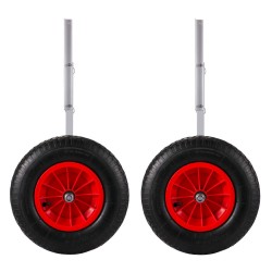 Veneen kuljetuspyöräsarja peräpeiliin alumiinivarret 15 tuuman kumipyörillä 136 kg kantavuudella 4 pikakiinnitystappia