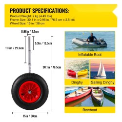 Veneen kuljetuspyöräsarja peräpeiliin alumiinivarret 15 tuuman kumipyörillä 136 kg kantavuudella 4 pikakiinnitystappia