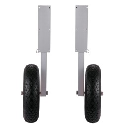 Veneen kuljetuspyöräsarja peräpeiliin alumiinivarret 15 tuuman kumipyörillä 136 kg kantavuudella 4 pikakiinnitystappia