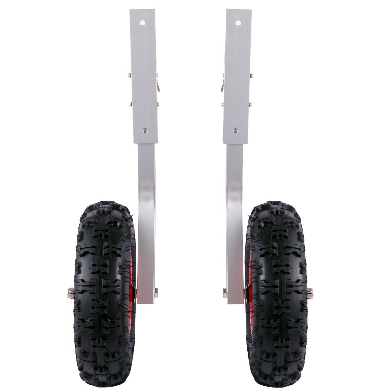 Veneen kuljetuspyöräsarja alumiinivarret 30,5 senttimetriä kumipyörät 227 kilogramman kantavuus 4 pikalukitustappia