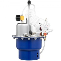 Paineilmainen jarrujen ja kytkimen ilmaussarja viiden litran säiliöllä manometrilla