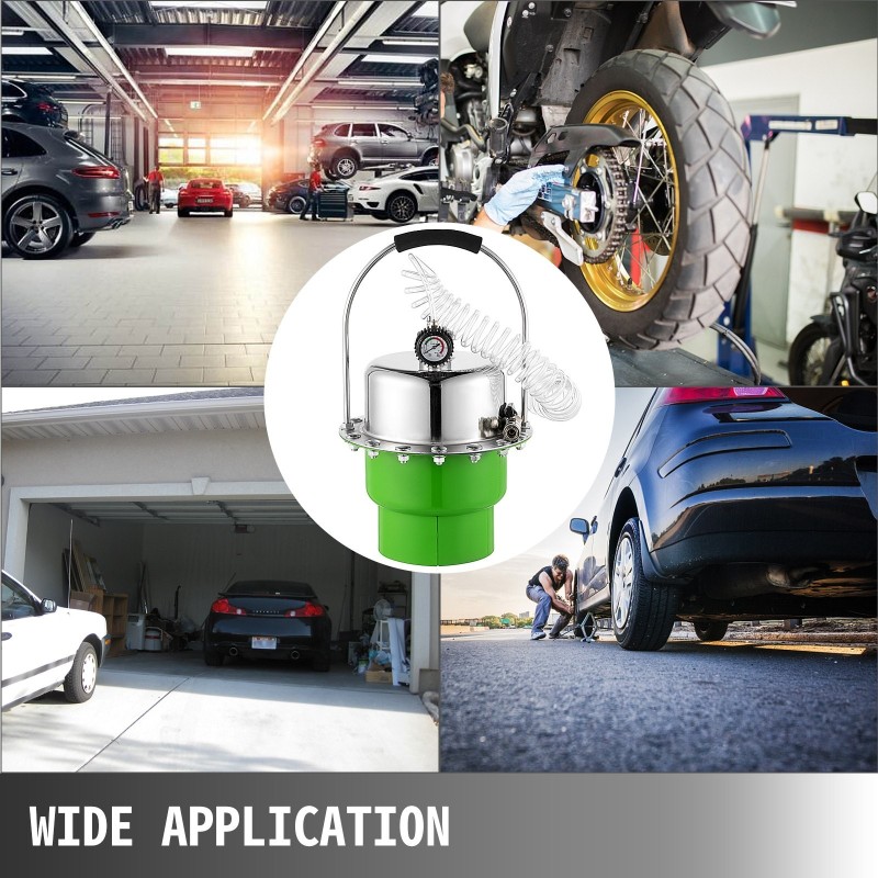 Paineilmakäyttöinen jarrujen ilmauslaite teräs 5 l 0–10 bar