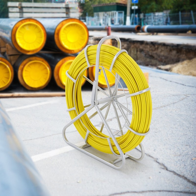 Lasikuituinen kaapelinveto ja putkijousi 183 m 7,9 mm 3 vetopäätä