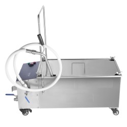 Siirrettävä friteerausöljyn suodatusjärjestelmä 55 litran 10 litraa minuutissa 304 ruostumaton teräs