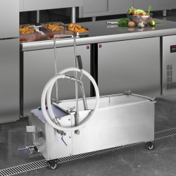 Siirrettävä friteerausöljyn suodatusjärjestelmä 55 litran 10 litraa minuutissa 304 ruostumaton teräs