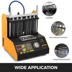 Polttoaineen ruiskutussuuttimien ultraäänipuhdistin ja testeri 4 ja 6 sylinterisille bensiinimoottoreille 220V