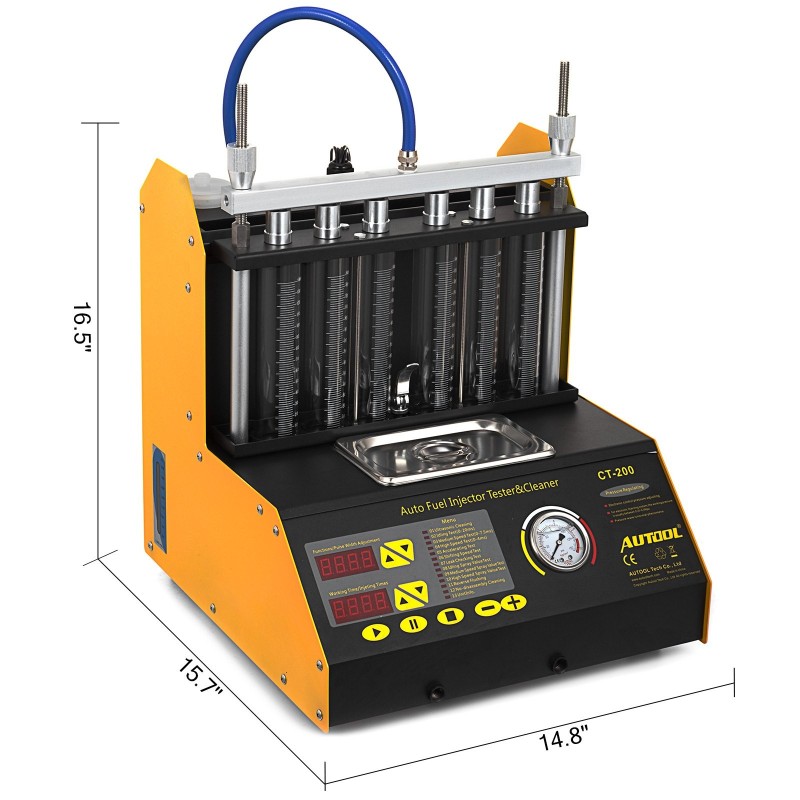 Polttoaineen ruiskutussuuttimien ultraäänipuhdistin ja testeri 4 ja 6 sylinterisille bensiinimoottoreille 220V