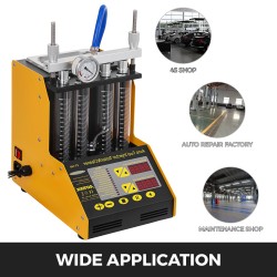 Polttoainesuuttimen puhdistus ja testauslaite autoihin 2000 ml säiliöllä 4-sylinterisille ultraäänipuhdistus