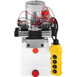Kaksitoiminen hydraulinen tehopaketti kaksisolenoidinen 12V 1600W 4 5 l muovisäiliöllä