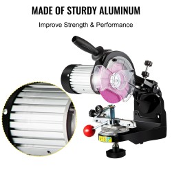 Sähköinen ketjusahan terän teroitin työpöydälle alumiinirunkoinen 230V 13,97 cm hiomalaikalla