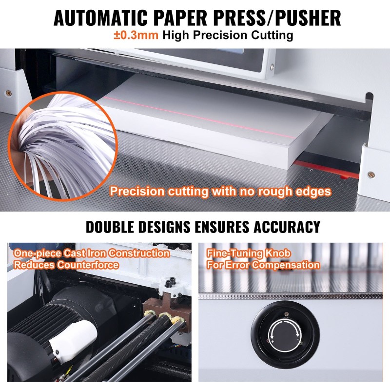 Sähköinen paperileikkuri 482,6 mm leikkausleveys 80 mm paksuus 7 tuuman kosketusnäyttö