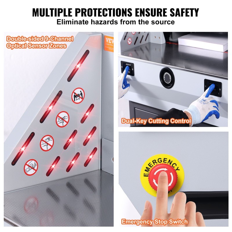 Sähköinen paperileikkuri 482,6 mm leikkausleveys 80 mm paksuus 7 tuuman kosketusnäyttö