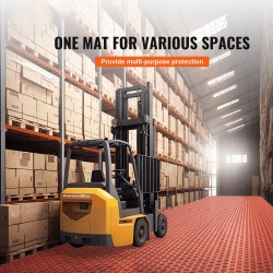 Lattialaatat polypropeeni 305x305 mm 50 kpl lukittuvat punainen autotalli