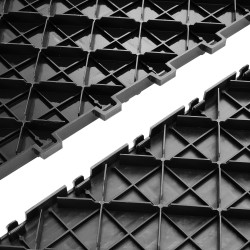 Yhteenlukittuvat lattiatiilet polypropeeni 305 x 305 x 13 mm 50 kpl timanttipinta