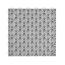 Autotallilaatat PP-muovia 305x305 mm 50 kpl kaksipuolisella kuvioinnilla hopea