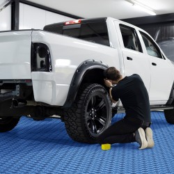 Lattialaatat PP toisiinsa lukkiutuvat 305x305x13,4mm 50 kpl sininen