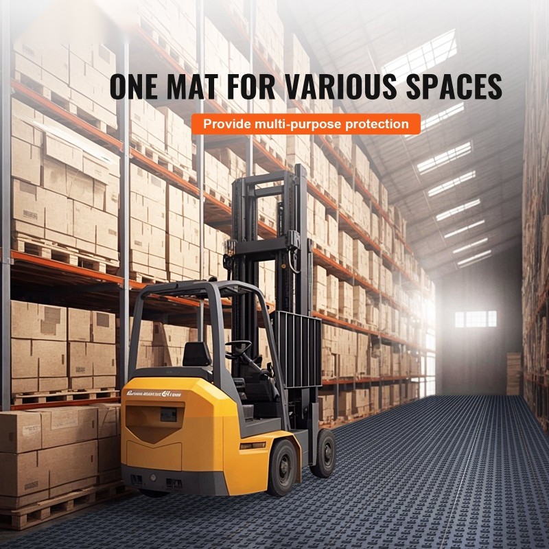 Autotallin lattialaatat PP 305x305x13.4 mm 50 kpl kaksipuolinen pintakuvio