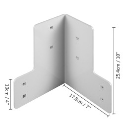 Työpöydän kulmarautasarja 8 kpl sinkittyä terästä 4 mm valkoinen sopii 4x4 2x4
