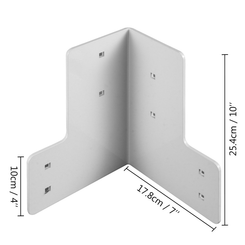 Työpöydän kulmarautasarja 8 kpl sinkittyä terästä 4 mm valkoinen sopii 4x4 2x4