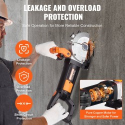 Seinäuratila 2500W 133 mm terä 41 mm leikkaussyvyys alumiinipää vesipumpulla