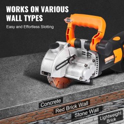Seinäuratila 2500W 133 mm terä 41 mm leikkaussyvyys alumiinipää vesipumpulla
