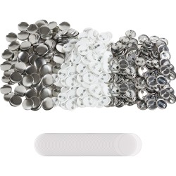 Rintanappiosat 500 sarjaa 25 mm metalliset ja muoviset osat läpinäkyvällä kalvolla