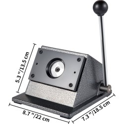 Graafinen reikäleikkuri 44 mm valurautarunko hiiliteräterällä käsikäyttöinen rintanappien valmistukseen leikkuupaksuus 1,5 mm