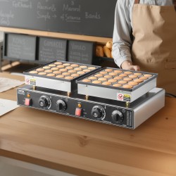 Minipannukakkujen paistokone 50 kpl tarttumaton ruostumaton teräs 1800W ajastin lämpötilansäätö