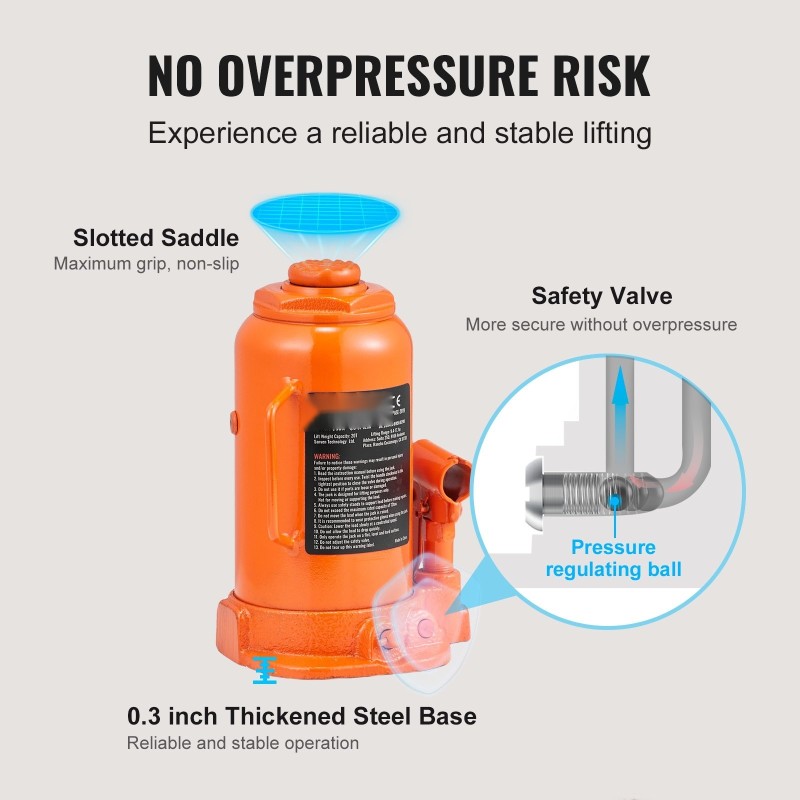 Hydraulinen pullotunkki 20 tonnia nostokorkeus 240–450 mm kolmiosainen varsi