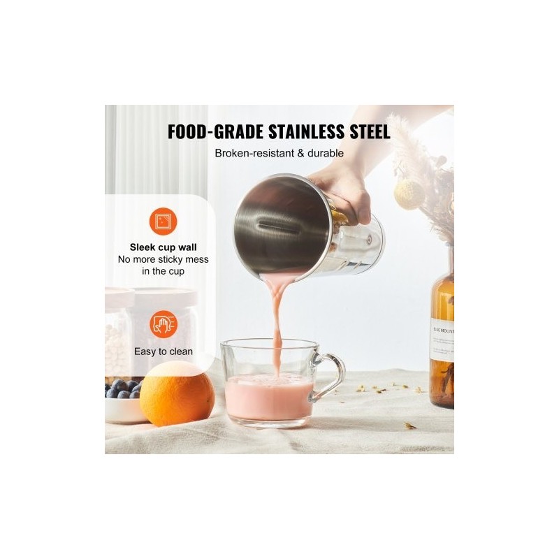 Pirtelökone ruostumatonta terästä kolmipäinen kolmella 820 millilitran kupilla