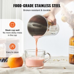 Maidonvaahdotin ja pirtelökone ruostumatonta terästä 820 ml 250 wattia kolmella nopeudella
