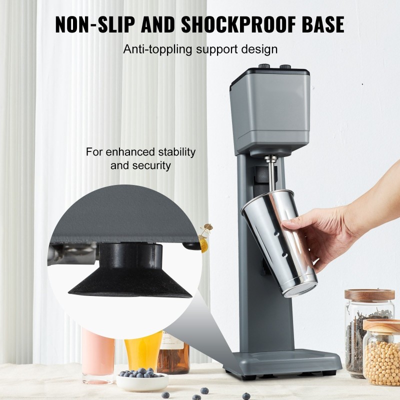 Maidonvaahdotin ja pirtelökone ruostumatonta terästä 820 ml 250 wattia kolmella nopeudella