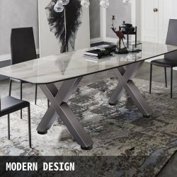 Pöydänjalat rautaiset X-runkoiset 720 mm musta 1000 kg 2 kpl