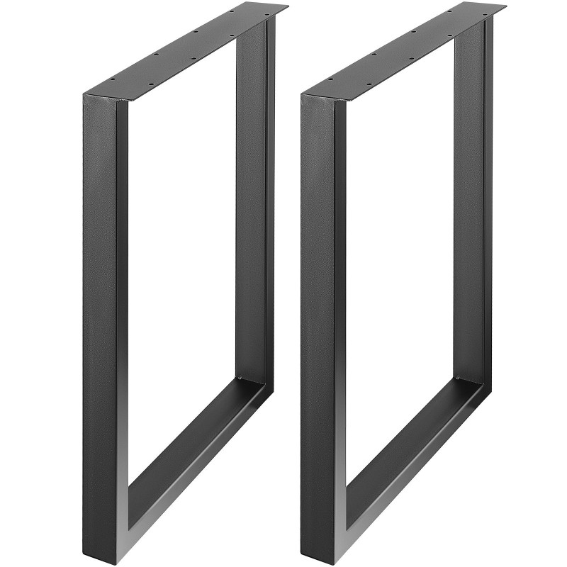Säädettävät pöydänjalat hiiliteräsrakenne 711 mm poikkileikkaus 50×30 mm setti 2 kpl