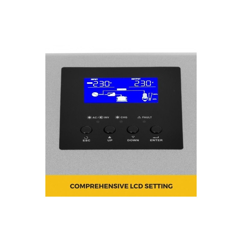 Hybridi aurinkoinvertteri 24V 2400W 3000VA puhtaan siniaallon MPPT AC-laturi