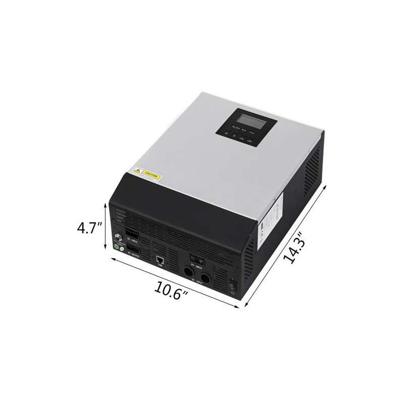 Hybridi aurinkoinvertteri 24V 2400W 3000VA puhtaan siniaallon MPPT AC-laturi