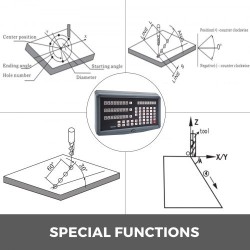 3-akselinen monitoiminen digitaalinen DRO-näyttö tarkalla lineaariskaalalla sorveille ja jyrsinkoneille