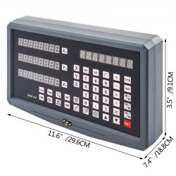 3-akselinen monitoiminen digitaalinen DRO-näyttö tarkalla lineaariskaalalla sorveille ja jyrsinkoneille