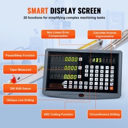 3-akselinen lineaarimittasarja näytöllä 250/500/600 mm 5μm resoluutio