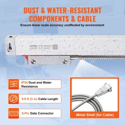 3-akselinen lineaarimittasarja näytöllä 250/500/600 mm 5μm resoluutio