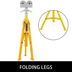 Putkitunkkijalka teräs rullapäällä korkeussäädettävä 81–140 cm 2500 paunaa