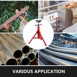 Teräsputkijalusta säädettävä 71–131 cm V-pää 2 pallonsiirtorullalla taittuvat jalat