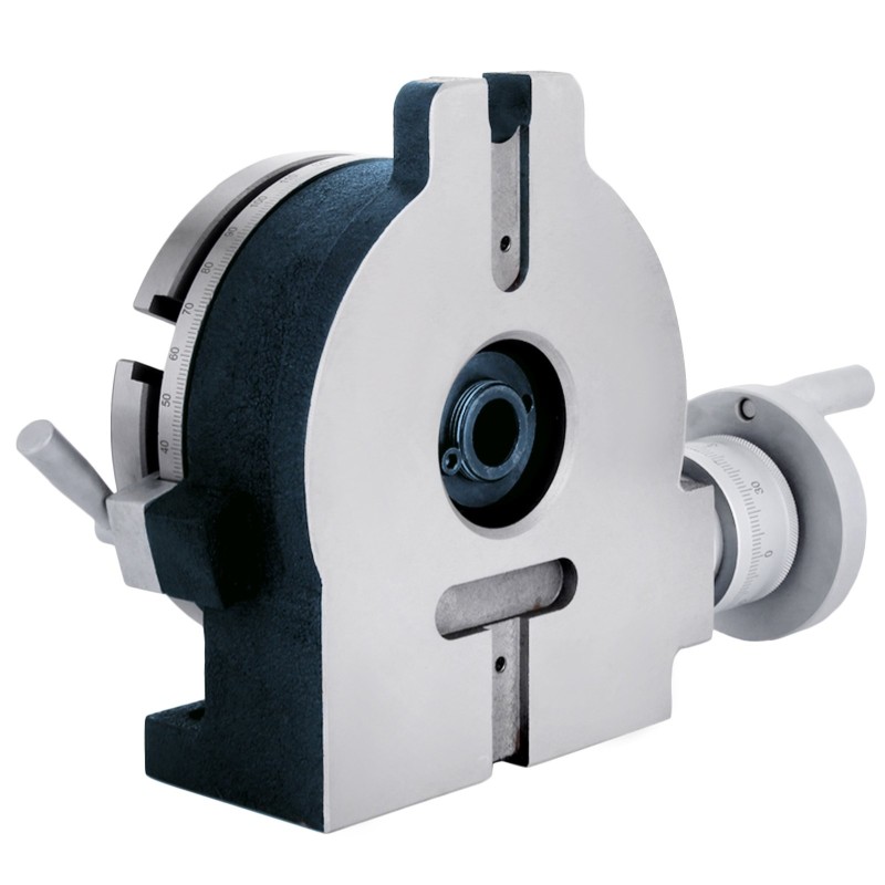 Pyöröpöytä 150 mm HT200-valurakenteinen pysty- ja vaakasuuntainen jyrsinkoneeseen 360 asteen asteikolla