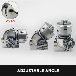 Jakopää 100 mm valurunko jyrsinkoneeseen kärkipylkällä ja jakolevyillä säädettävä kulma