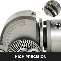 Jakopää 100 mm valurunko jyrsinkoneeseen kärkipylkällä ja jakolevyillä säädettävä kulma