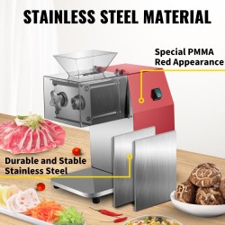 Lihanleikkuukone ruostumatonta terästä 850W 250 kg/tunnissa 3,5 mm ravintola- ja kauppakäyttöön