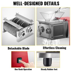 Lihanleikkuukone ruostumatonta terästä 850W 250 kg/tunnissa 3,5 mm ravintola- ja kauppakäyttöön