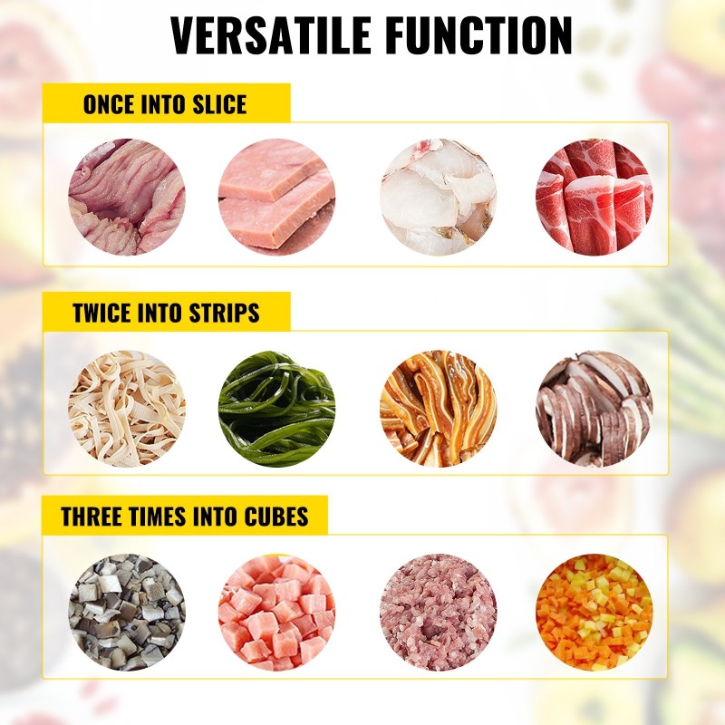 Lihanleikkuukone ruostumatonta terästä 850W 250 kg/tunnissa 3,5 mm ravintola- ja kauppakäyttöön